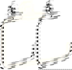 Rectangular Open Towel Ring in Vibrant Polished Nickel